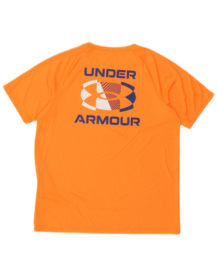 Under Armour Boys Grafisk T-Shirt Top 11-12 År Stor Orange Polyester