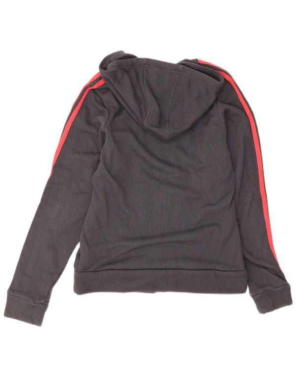 Adidas Dame Hættetrøje Sweater UK 12 Medium Grey Bomuld