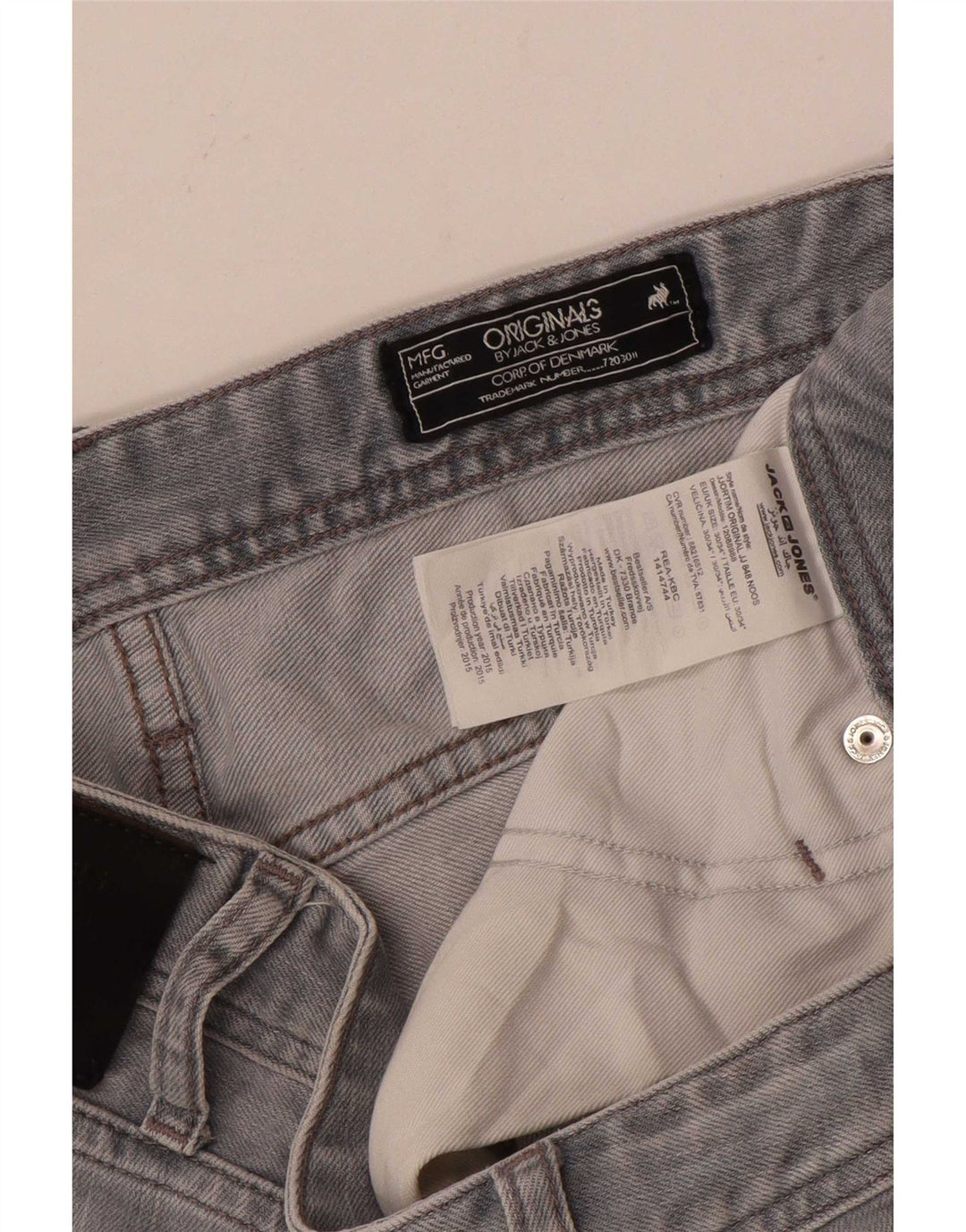 Jack & Jones Herre Tim Slim Jeans W30 L34 Grå Bomuld