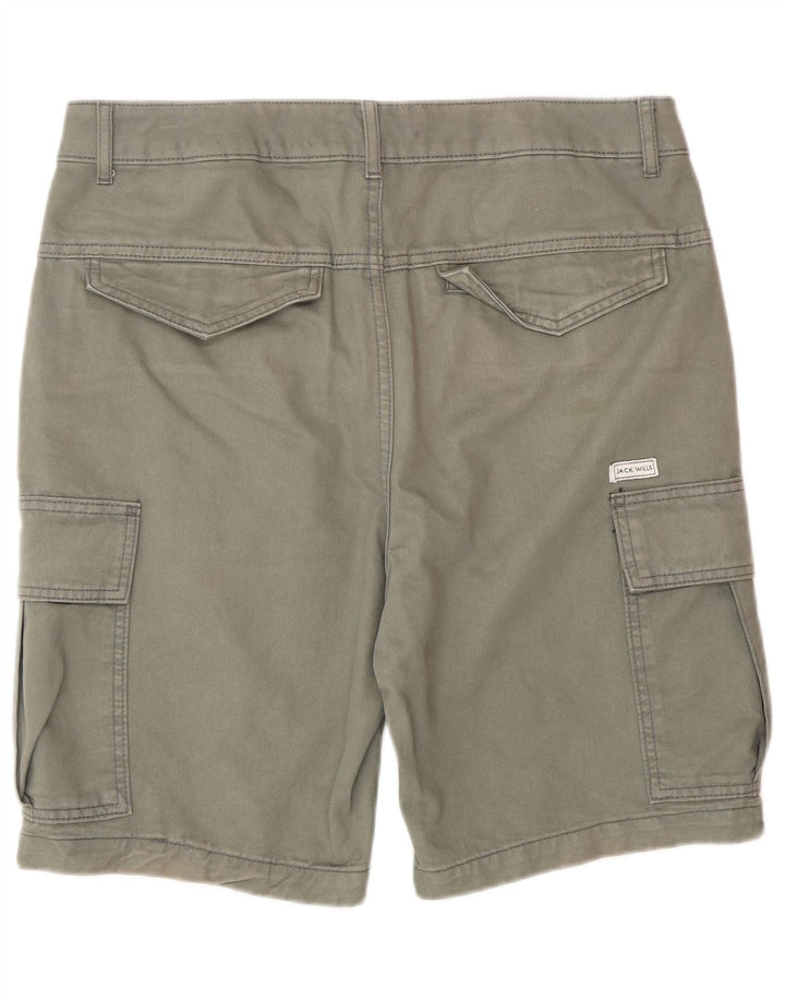 Jack Wills Herre Cargo Shorts Små W34 Khaki Bomuld