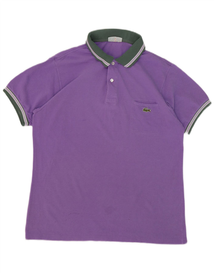 Lacoste herre poloskjorte str. 5 Large Lilla bomuld