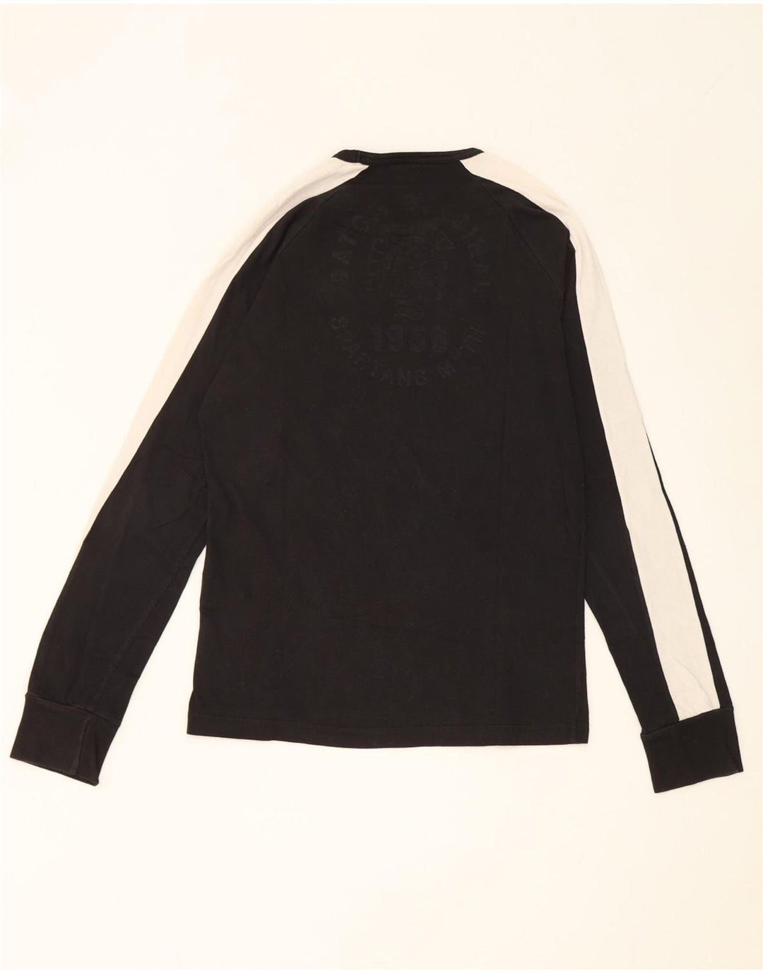 Datch Herre Top Langærmet Medium Sort Colourblock Bomuld