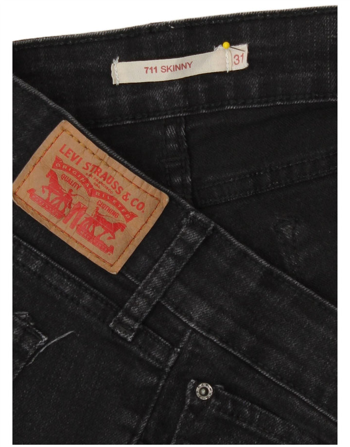 Levi's Dame 711 Skinny Jeans W31 L31 Sort