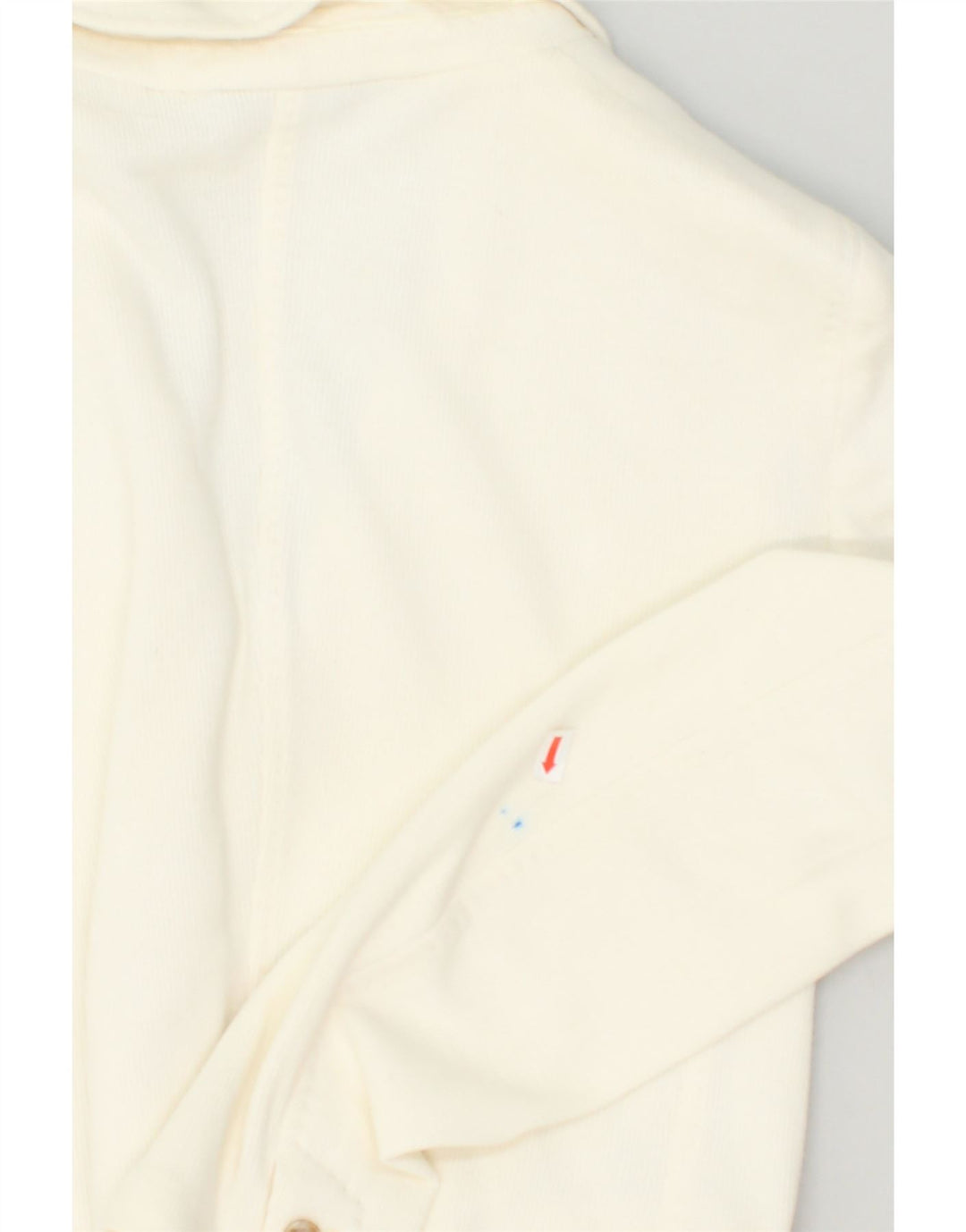 MASSIMO DUTTI Womens 1 Button Blazer Jacket US 8 Medium Off White Cotton | Vintage Massimo Dutti | Thrift | Second-Hand Massimo Dutti | Used Clothing | Messina Hembry 