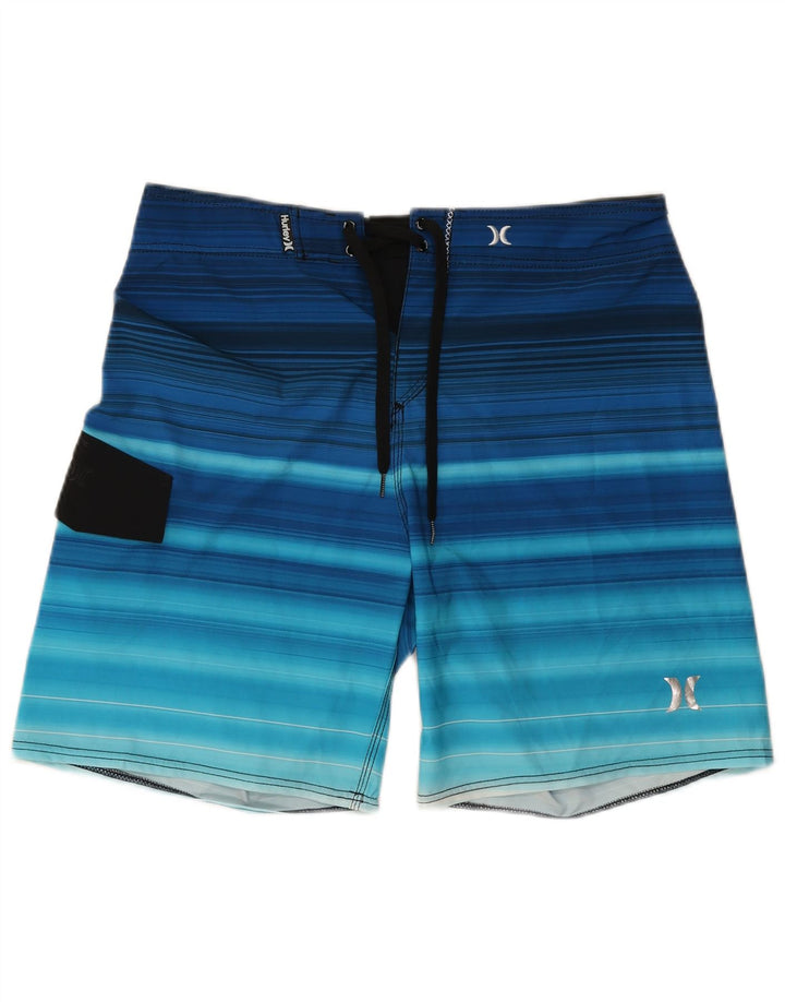 Hurley Badeshorts til mænd store blå stribet polyester