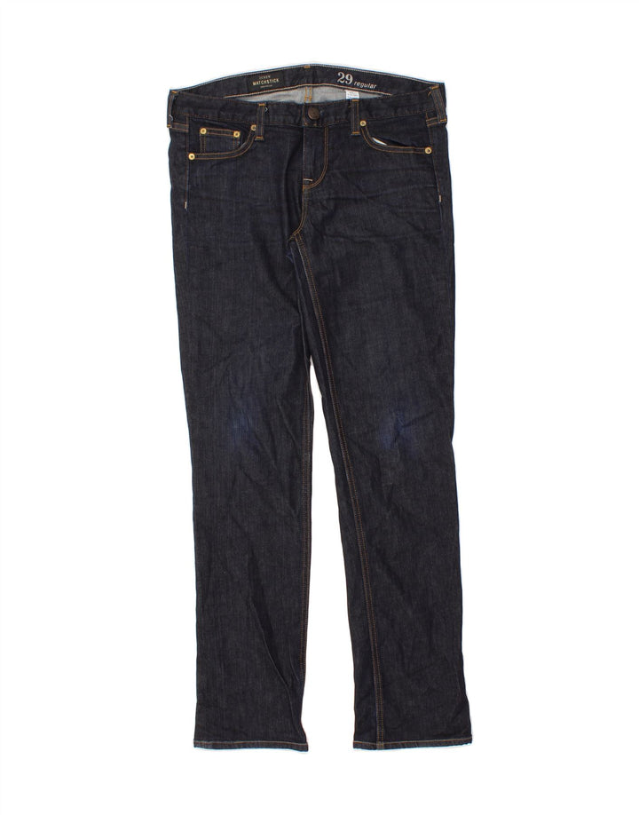 J. CREW Womens Matchstick Regular Slim Jeans W29 L31 Navy Blue Cotton Vintage J. Crew and Second-Hand J. Crew from Messina Hembry 