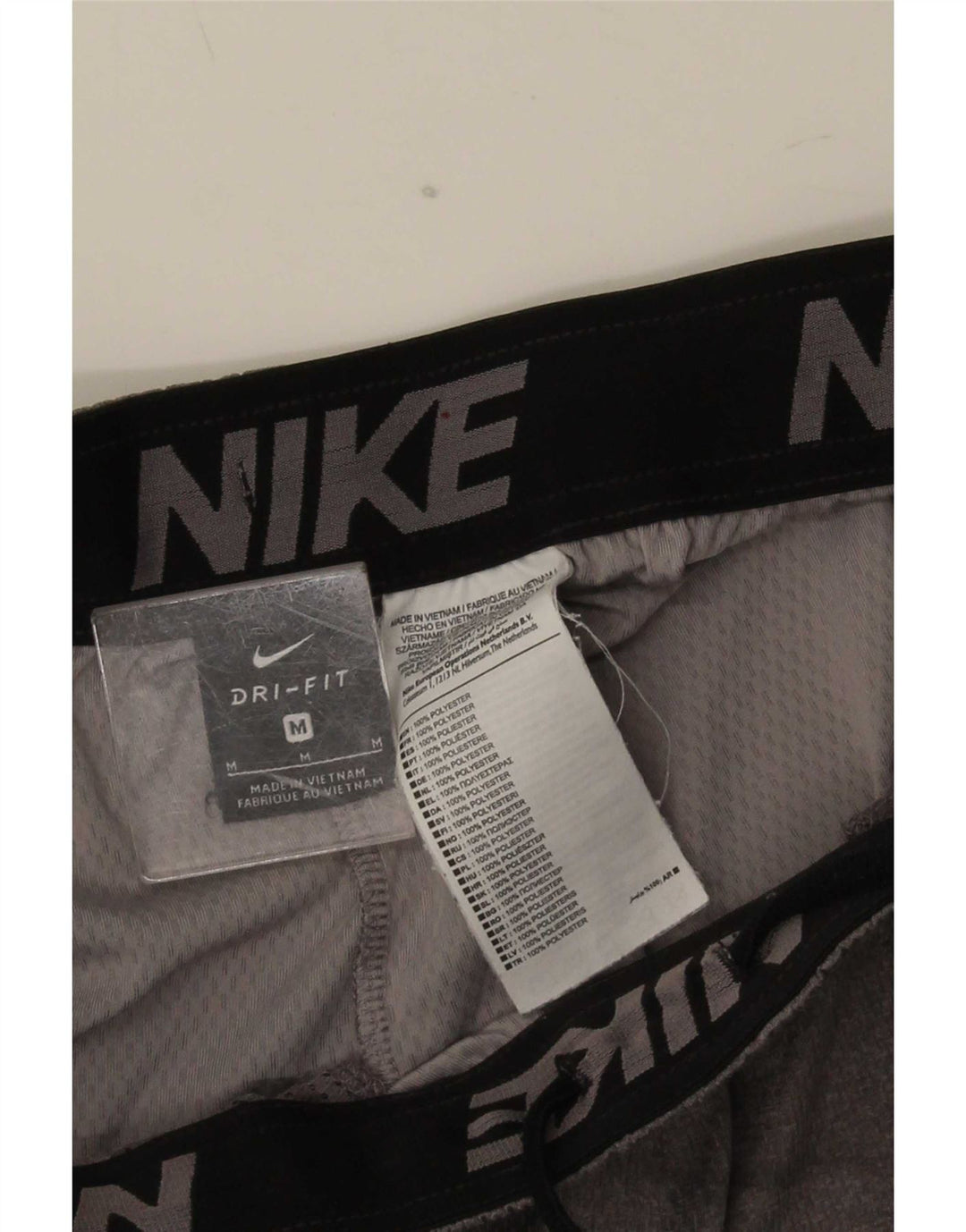 Nike Herre Dri Fit sportsshorts mellemgrå polyester