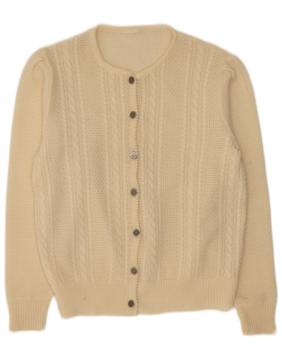 Vintage dame cardigan sweater UK 14 Medium Beige