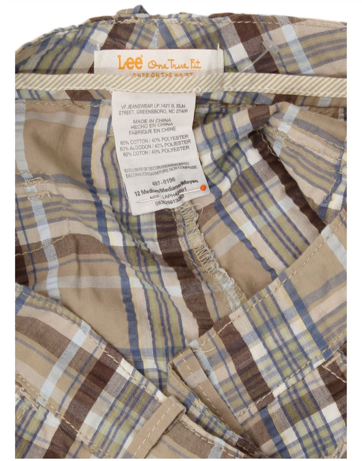 Lee Dame Chino Shorts US 12 Large W34 Beige Ternet Bomuld