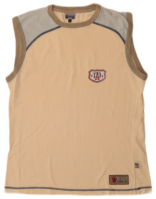 Diadora Damevest Top UK 18 XL Beige Colourblock Bomuld
