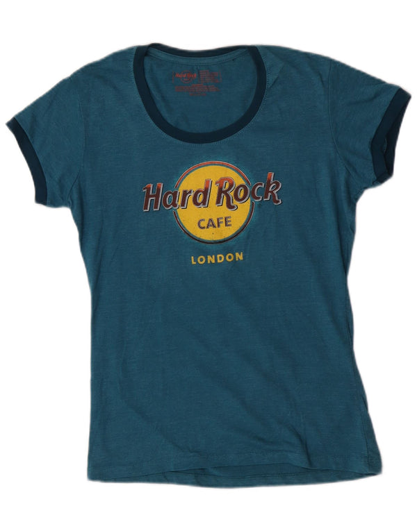 Hard Rock Cafe Girls London Grafisk T-Shirt Top 15-16 år Medium Blå