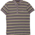LEVI'S Mens Polo Shirt Medium Grey Striped