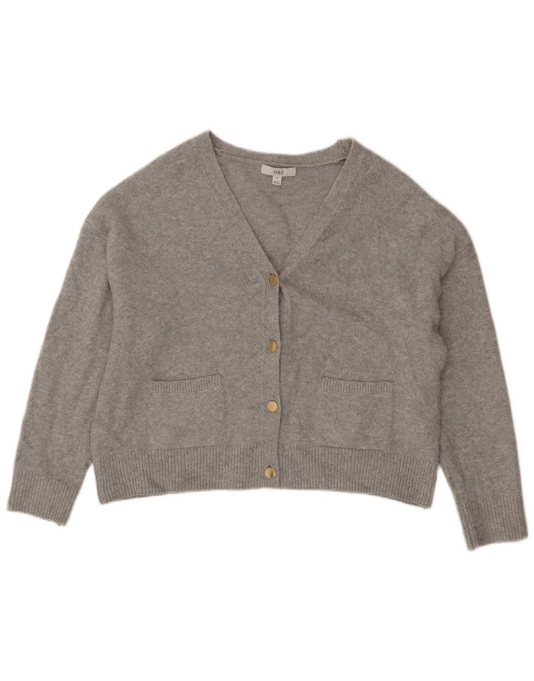 Marks & Spencer Dame oversized cardigan sweater UK 14 Medium Grey