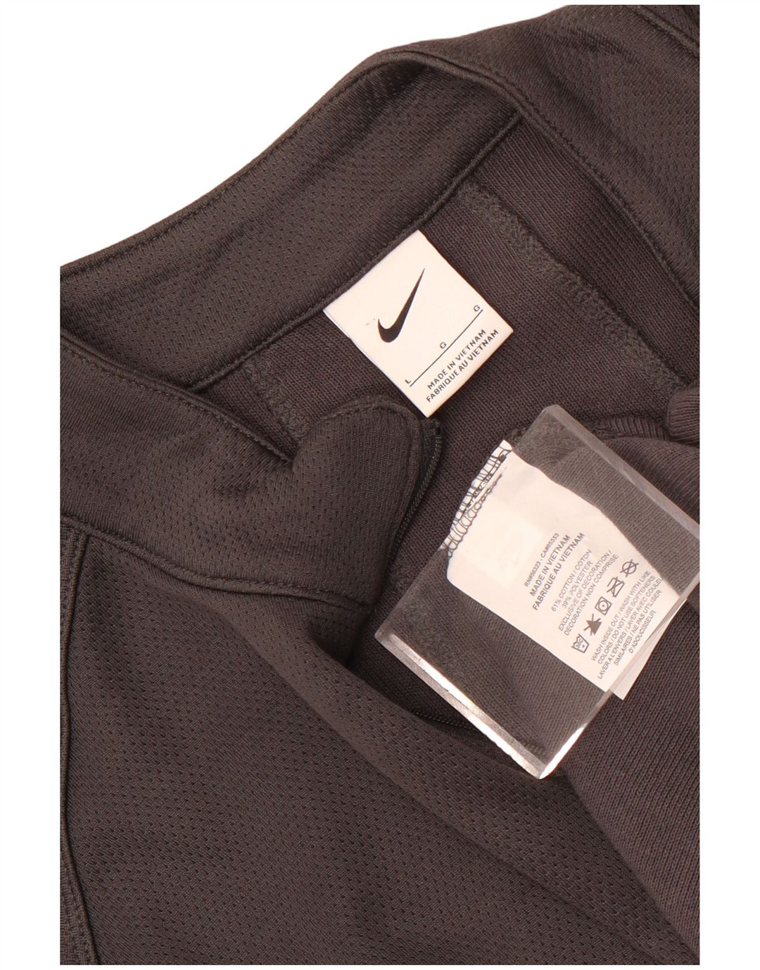 Nike Pullover med lynlås til mænd, træningsdragt, stor sort bomuld