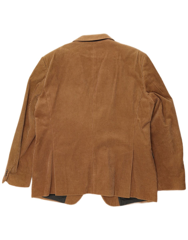 Tommy Hilfiger Herre skræddersyet 2-knaps fløjlsjakke blazerjakke UK 42 XL Beige