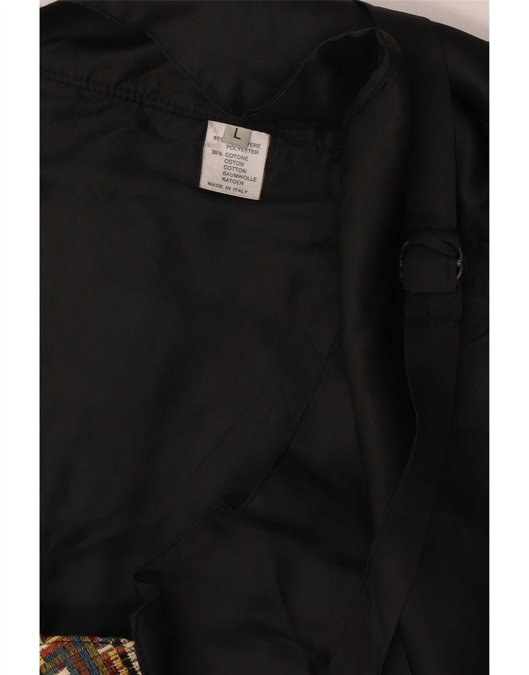 Vintage vest til mænd, stor brun geometrisk polyester