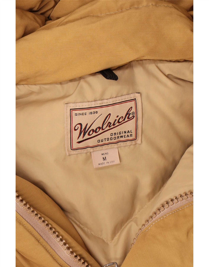 Woolrich Herre hættepolstret jakke UK 38 Medium Beige Polyester