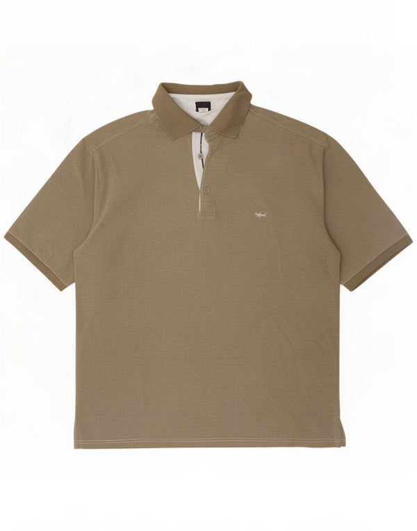 Paul & Shark Herre Yachting Polo Shirt 4XL Khaki Cotton