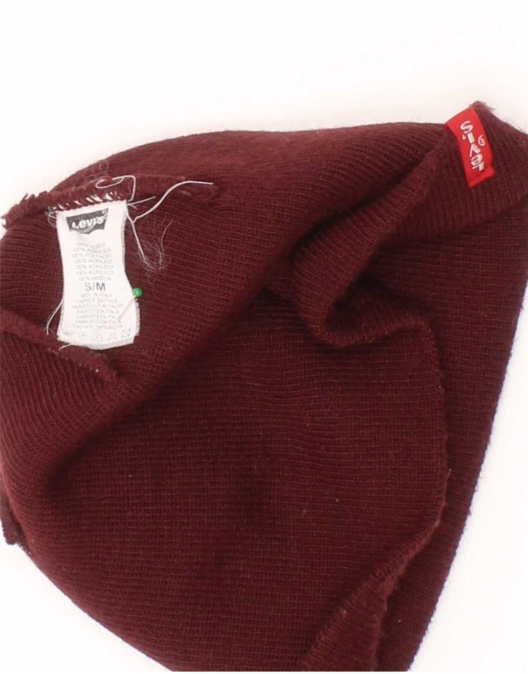 Levi's Dame Beanie Hat Small/Medium Burgundy Akryl