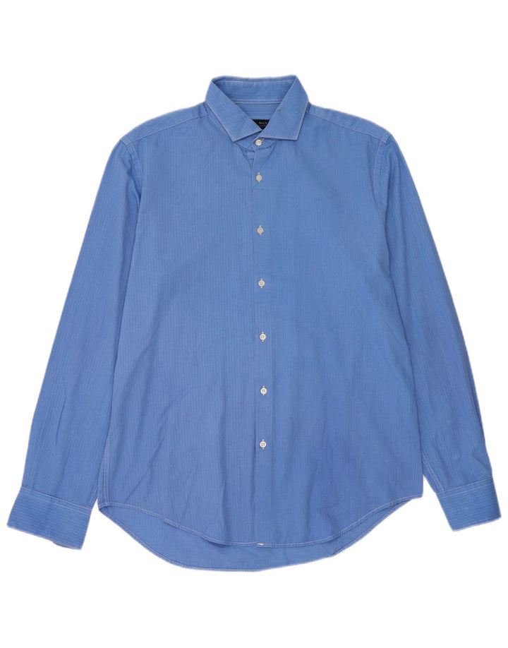 Zara Herre Slim Fit Skjorte Stor Blå