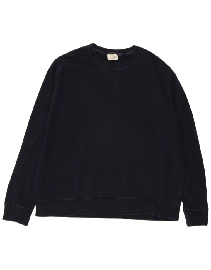 Marks & Spencer Herre Regular Fit Sweatshirt Jumper 3XL marineblå bomuld