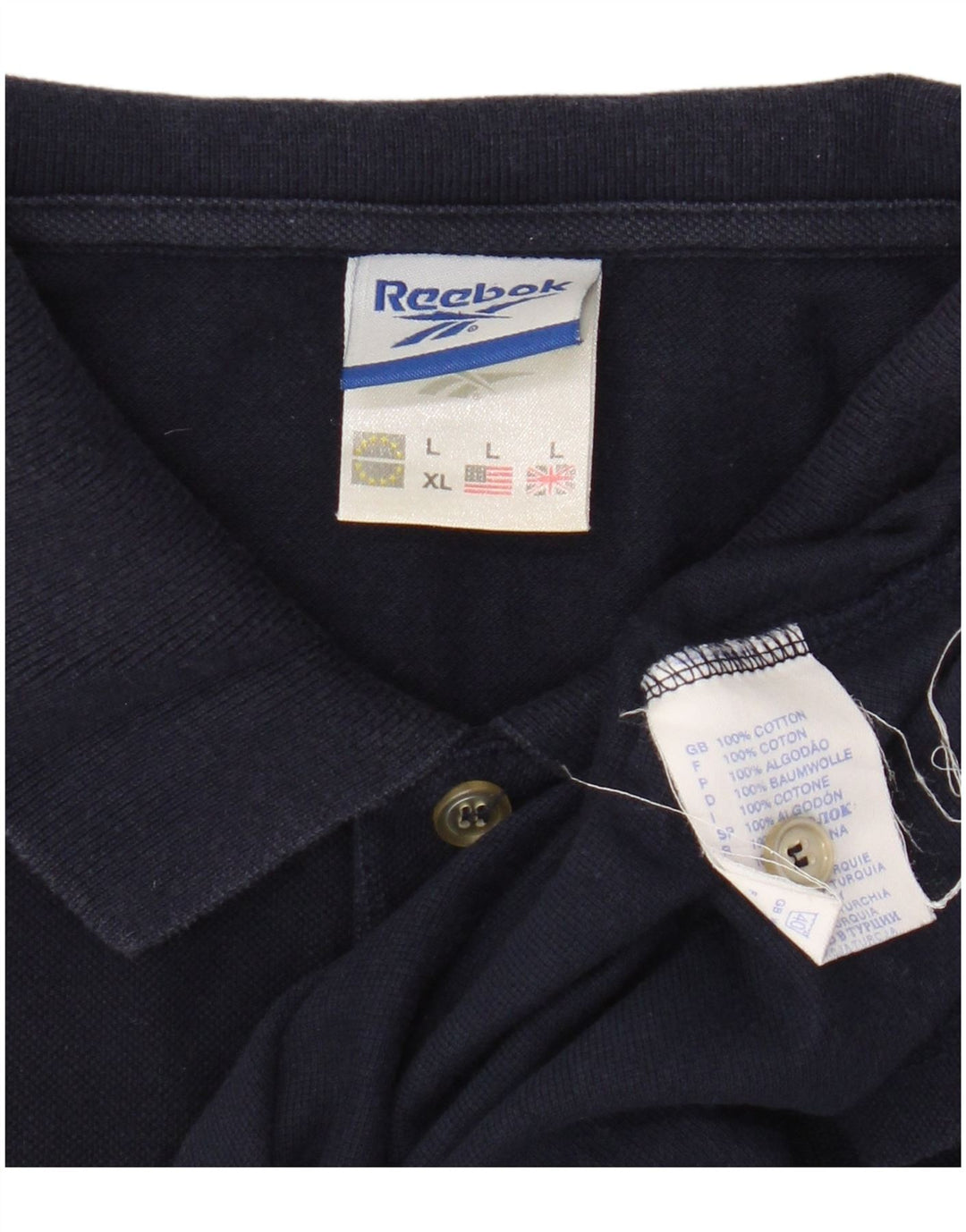 Reebok herre poloshirt Stor marineblå bomuld
