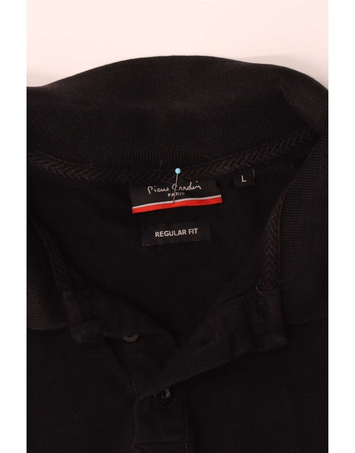 Pierre Cardin Herre Regular Fit Polo Shirt Stor sort bomuld