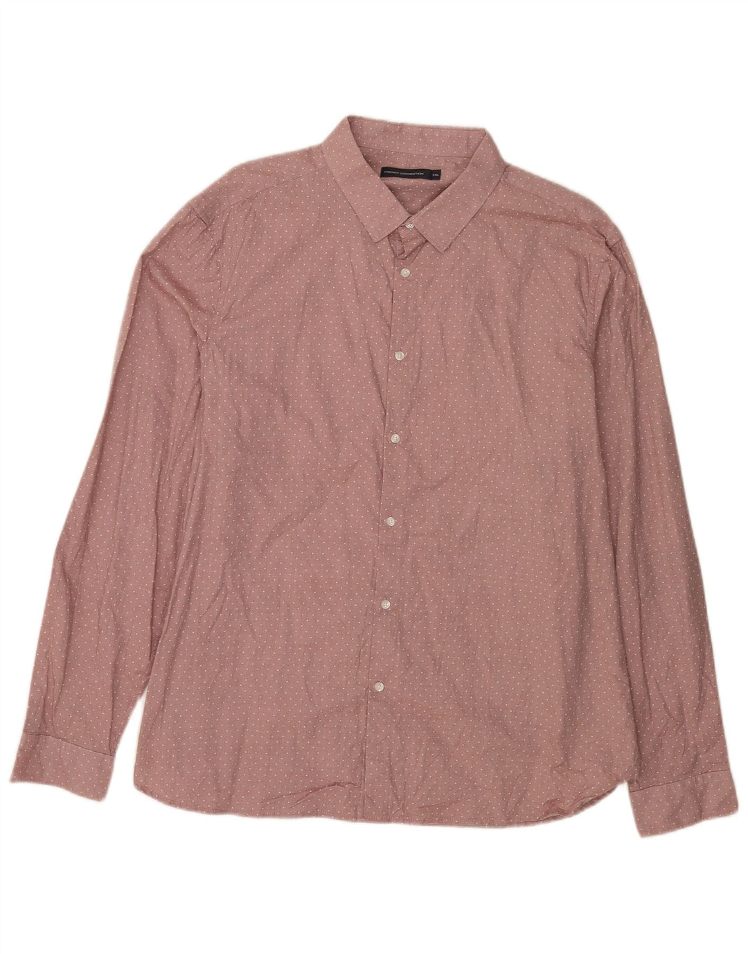 French Connection Herreskjorte 2XL Pink Plettet Bomuld