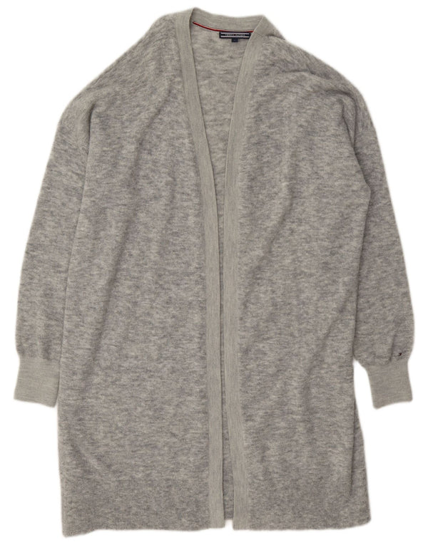 Tommy Hilfiger Dame Oversized Longline Cardigan Sweater UK 10 Small Grey