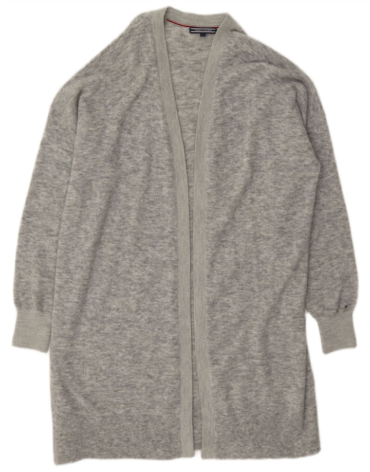 Tommy Hilfiger Dame Oversized Longline Cardigan Sweater UK 10 Small Grey