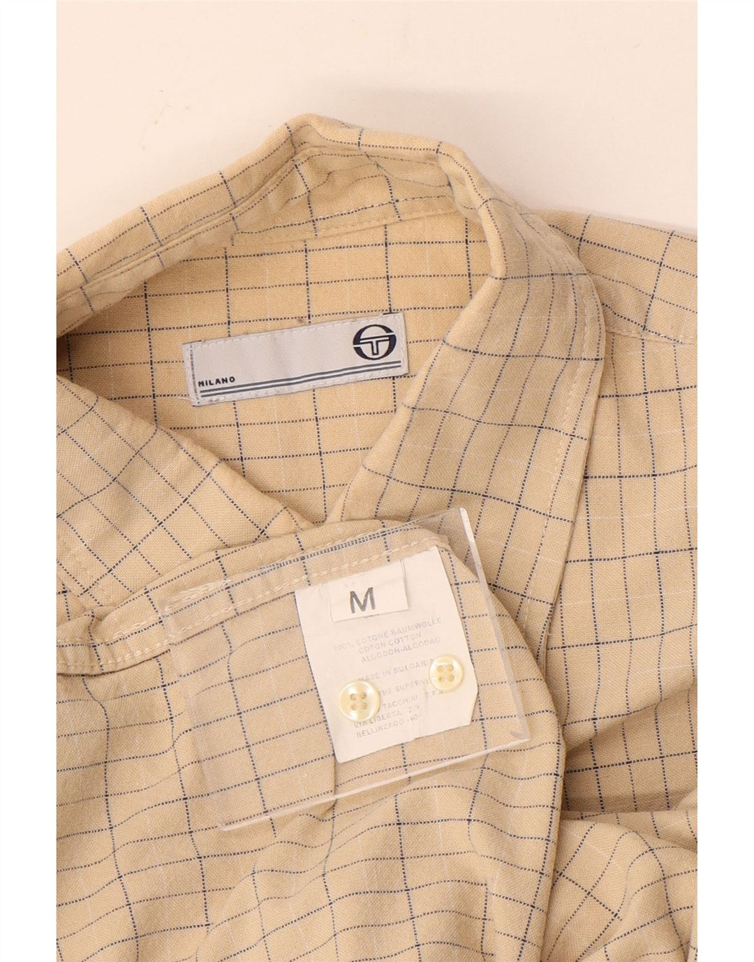 Sergio Tacchini Herreskjorte Medium Beige Ternet bomuld