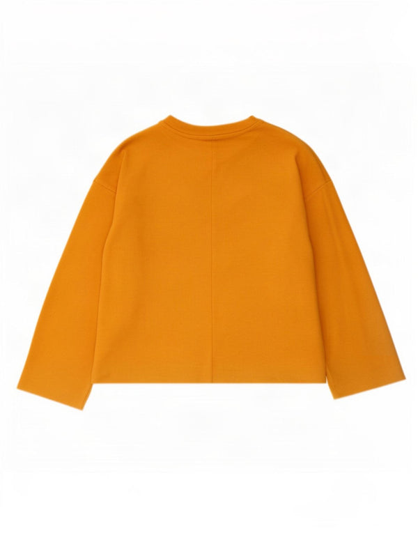 Zara Dame Trafaluc Oversized Top Langærmet UK 10 Lille Gul Bomuld