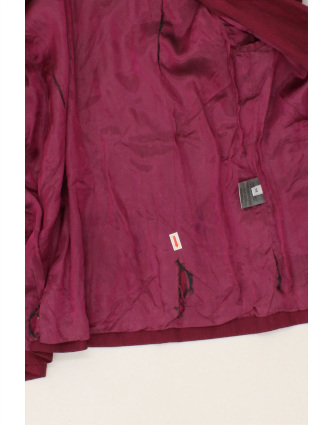 SISLEY Womens 4 Button Blazer Jacket UK 14 Medium Purple Polyester Vintage Sisley and Second-Hand Sisley from Messina Hembry 