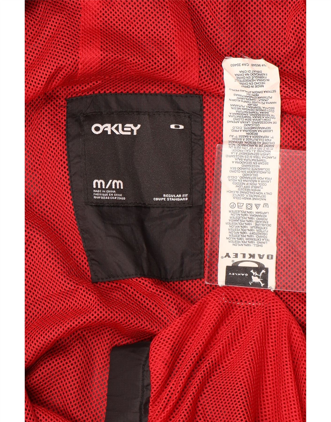 Oakley Herre Hooded Regular Fit regnjakke UK 38 Medium Black Nylon