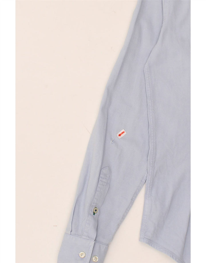 TOMMY HILFIGER Mens Slim Fit Shirt Small Blue Cotton Vintage Tommy Hilfiger and Second-Hand Tommy Hilfiger from Messina Hembry 