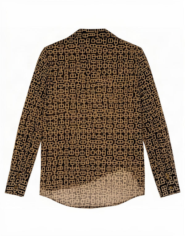 Zara Dame Se Through Pullover Shirt UK 6 XS Sort Geometrisk Polyester