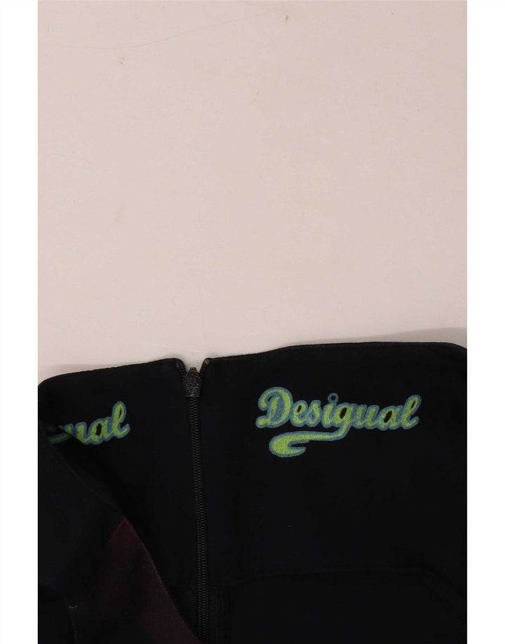 Desigual Kvinders Skede Kjole UK 12 Medium Flerfarvet Geometrisk