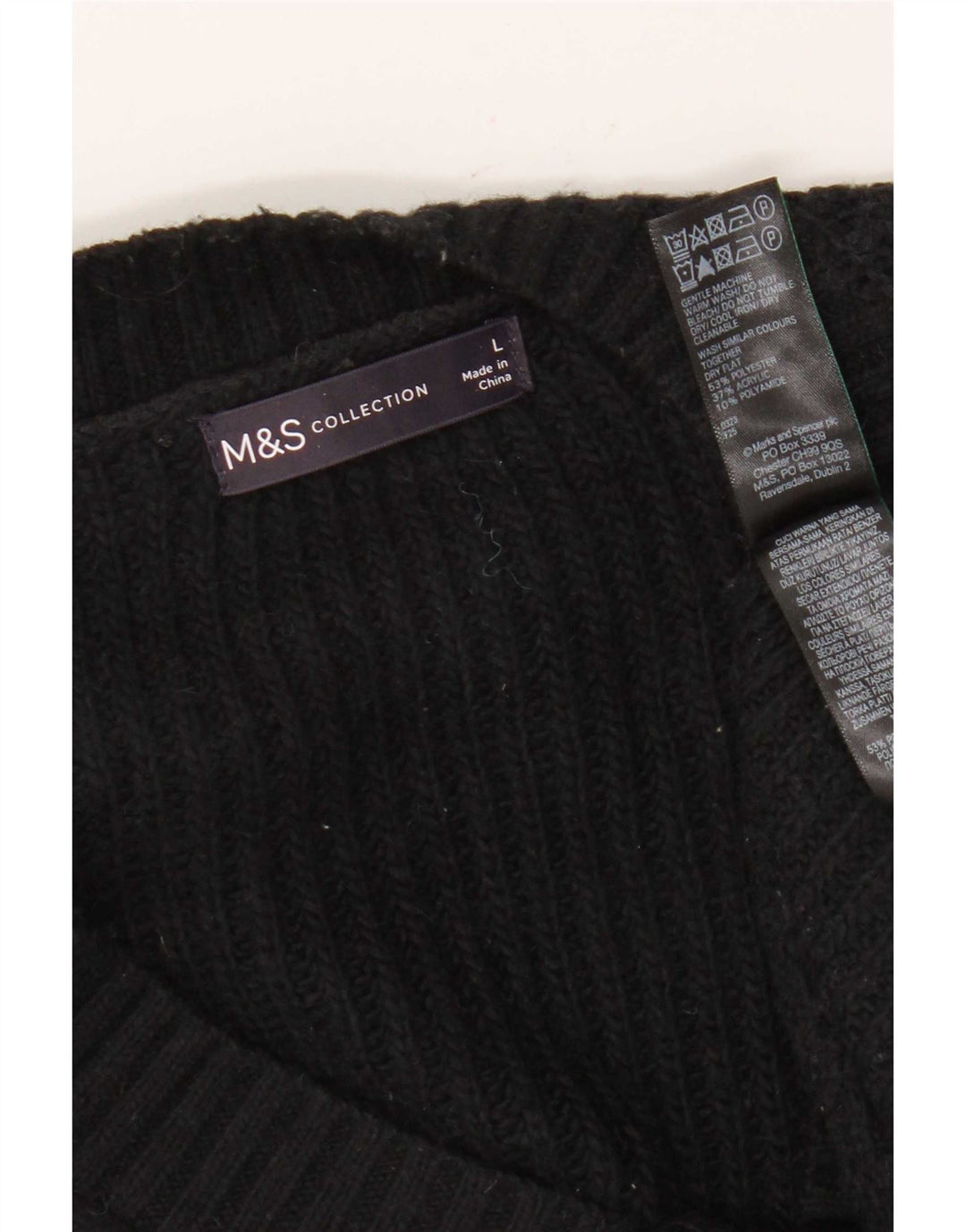 Marks & Spencer Herrevest Tank Top Stor Sort Polyester
