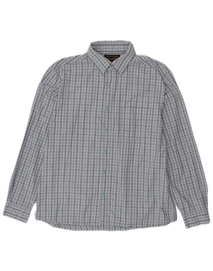 WRANGLER Mens Shirt XL Blue Check Cotton