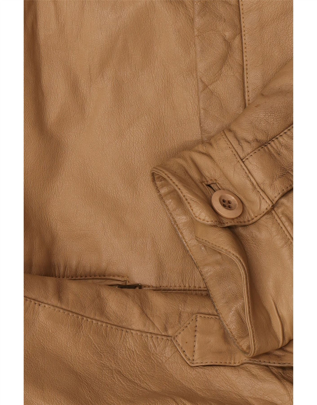 Vintage herre læderjakke IT 52 XL Beige