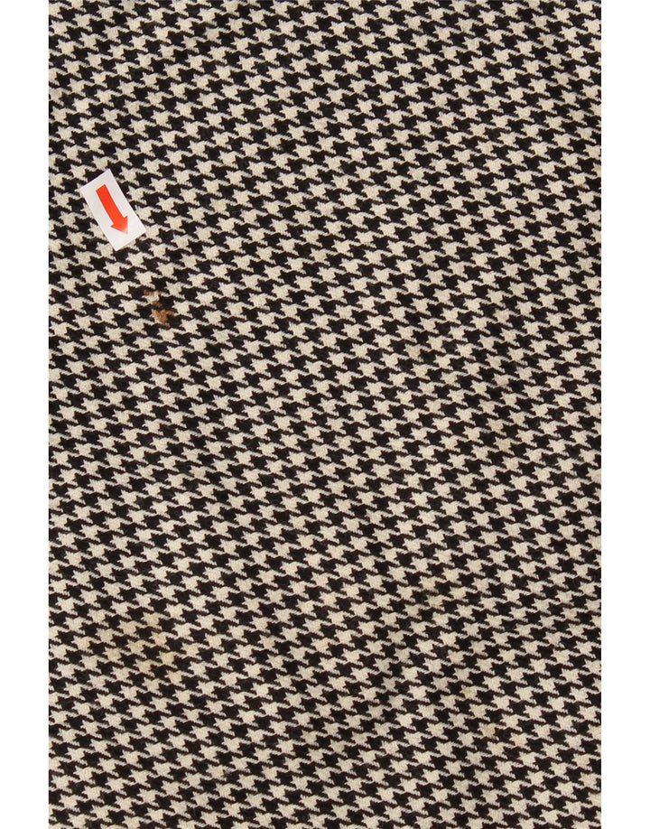 BRENDELLA Womens Pencil Skirt W24 XS Black Houndstooth Wool