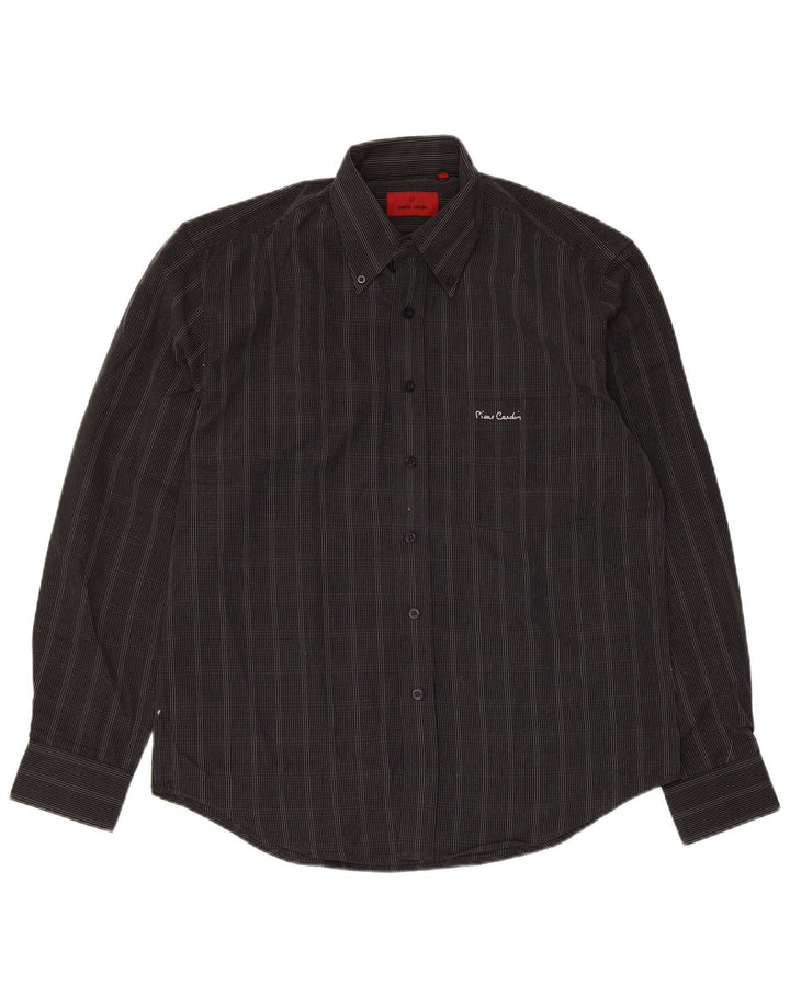Pierre Cardin Herreskjorte Medium Sort Ternet polyester