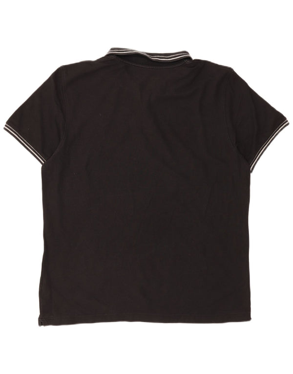 Lotto Herre Polo Shirt 2XL Sort Stribet Bomuld