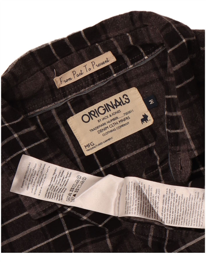 Jack & Jones herre flannelskjorte mellemgrå plaid bomuld