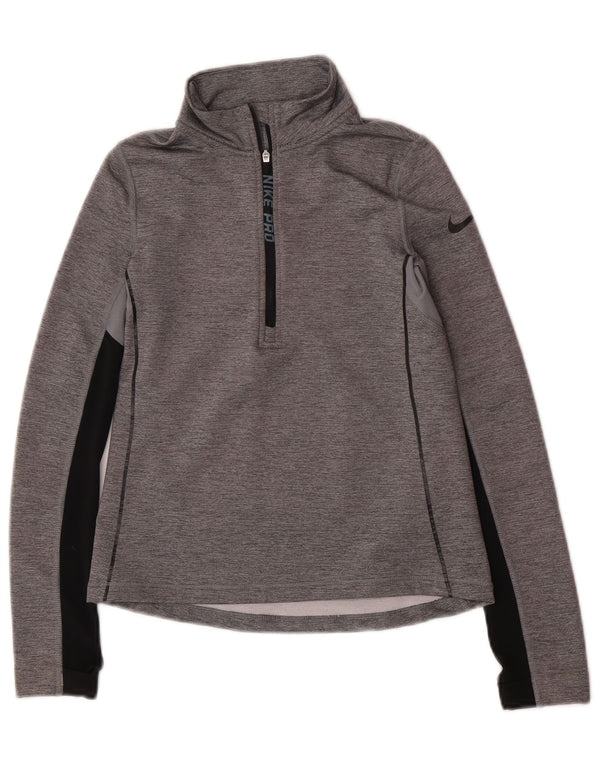 Nike Girls Pullover træningsdragt Top 10-11 år Medium Grey Colourblock