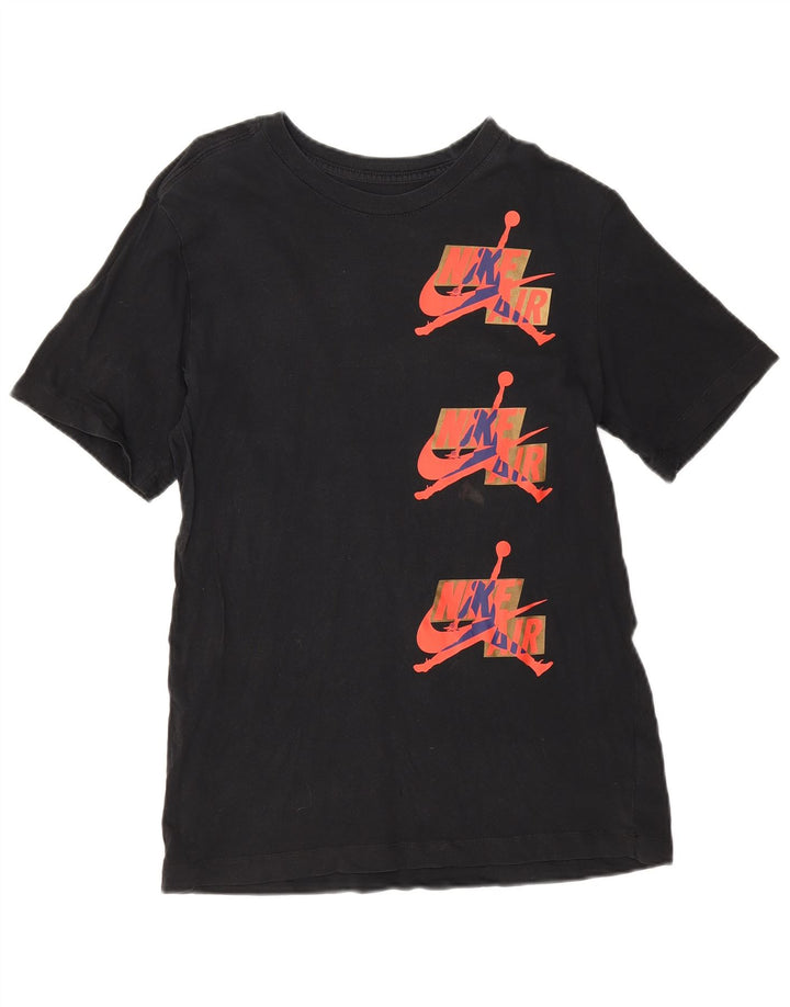Nike Herre Standard Fit Grafisk T-shirt Top Lille sort bomuld