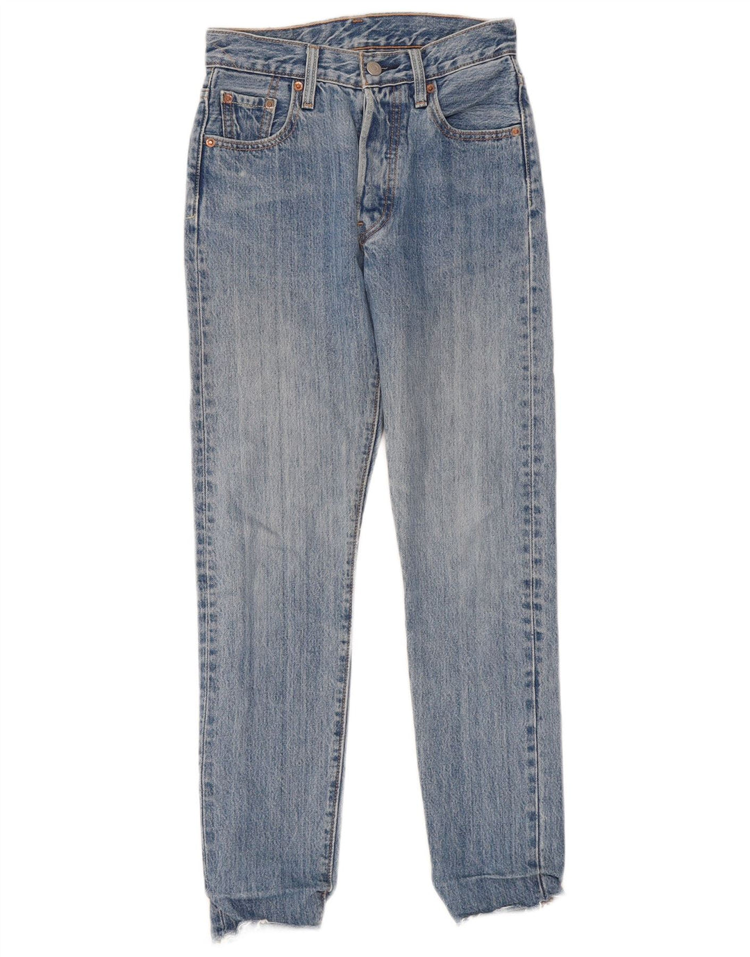 Levi's Dame 501 Straight Jeans W23 L27 Blå Bomuld