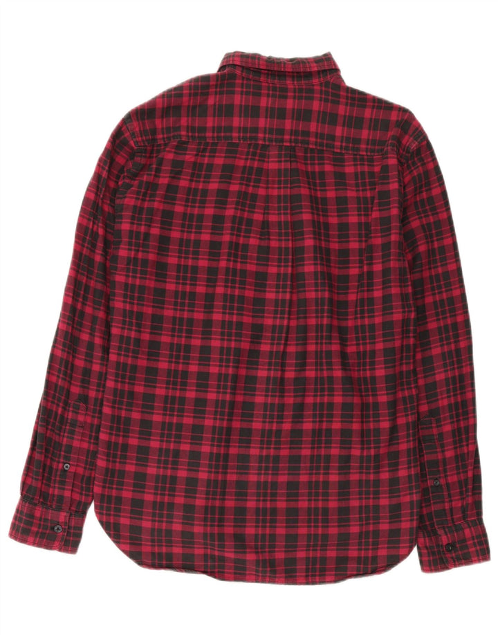 Dockers Herre Standard Fit Flanelskjorte Medium Rød Ternet Bomuld