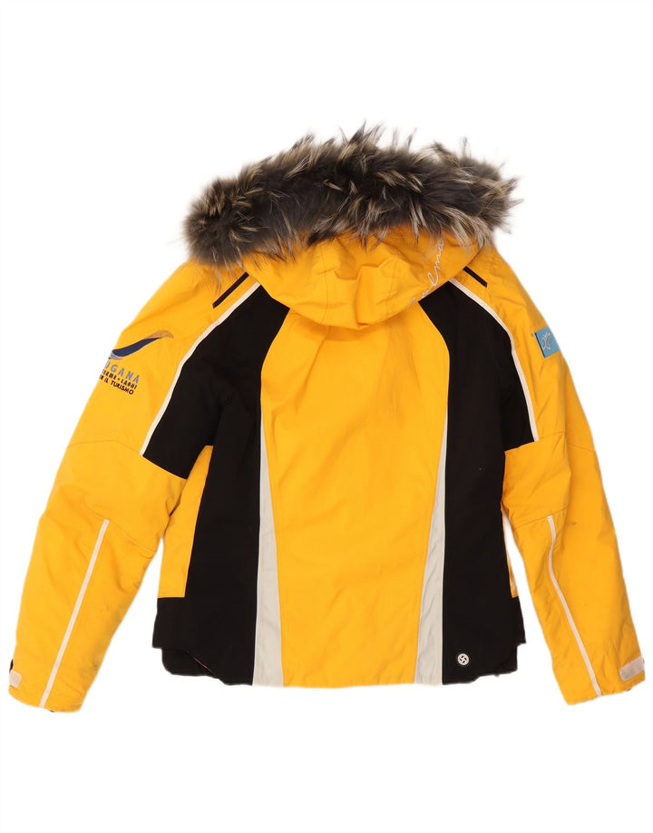 Colmar Dame Hætte Skijakke IT 48 XL Gul Colourblock Nylon