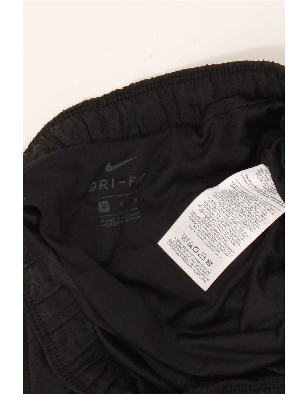 Nike Dame Dri Fit sportsshorts UK 14 Medium Sort Polyester